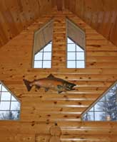 The unique cabins are each handcrafted custom design, inside and out. 